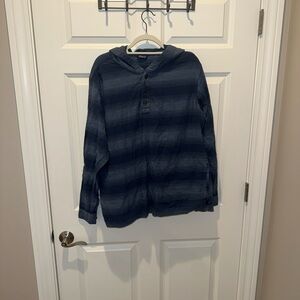 Patagonia Men's Navy Striped Hoodie